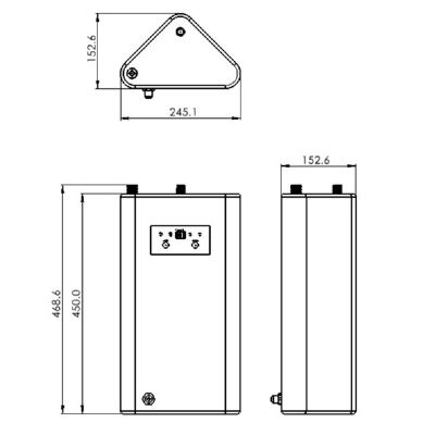 ELLSI REPLACEMENT 1.8L CORNER/SPACE SAVER HOT WATER/BOILER TANK, PDT-000930 ELLSI REPLACEMENT 1.8L CORNER/SPACE SAVER HOT WATER/BOILER TANK, PDT-000930